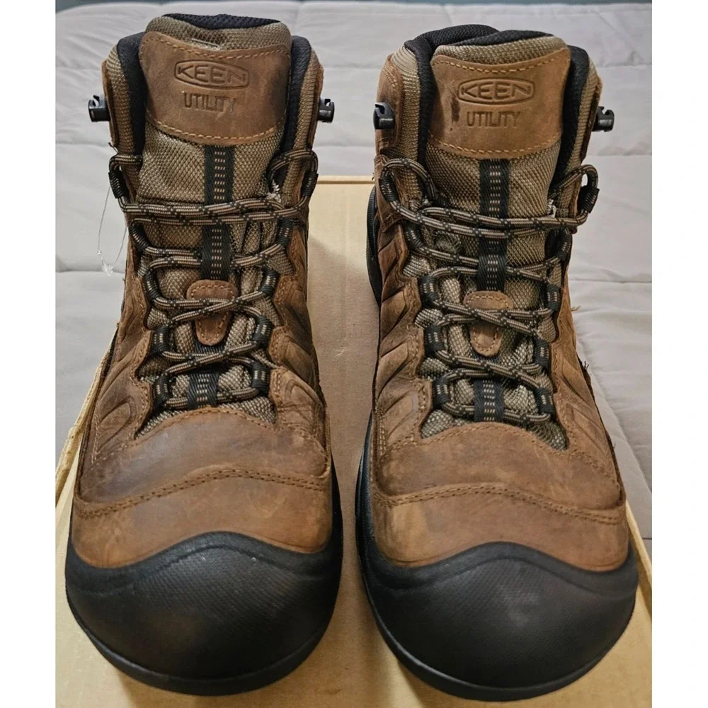 KEEN® (Men's 12 D) Targhee IV Waterproof Carbon-Toe Work Boot, Dark Earth - $245